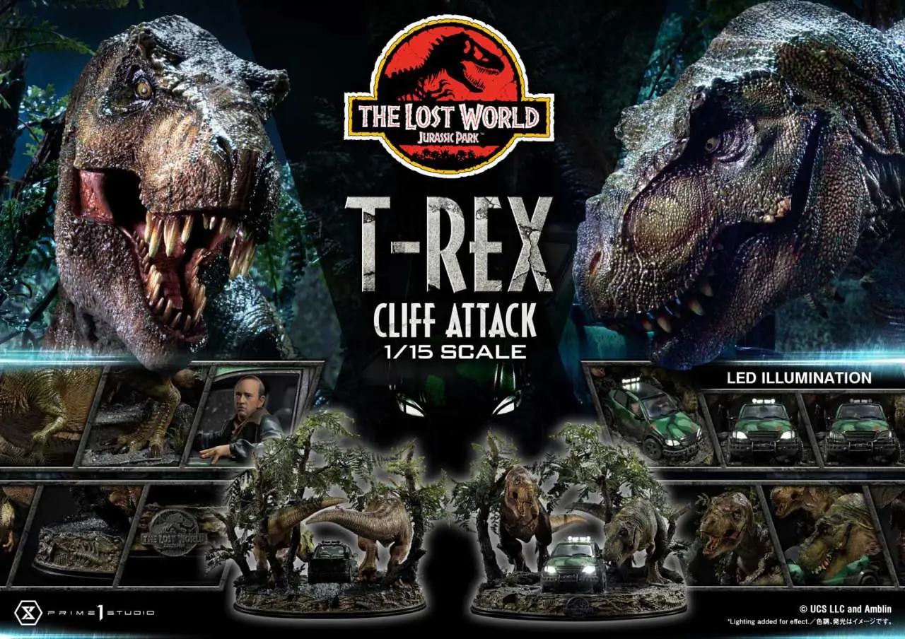 Figurine jp lost world t rex cliff attack bonus